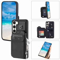Custodia per telefono RFID con slot per schede con cerniera Samsung Galaxy S23+ 5G (nera)