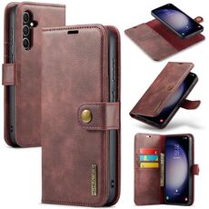 Per Samsung Galaxy S23 FE 5G DG.MING Custodia in pelle magnetica staccabile con texture Crazy Horse (Rosso)