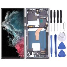 Per Samsung Galaxy S22 Ultra 5G SM-S908U Edizione USA OLED LCD Screen Digitizer assemblaggio completo con cornice (Nero)