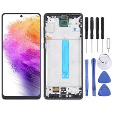 Per Samsung Galaxy A73 SM-A736B Schermo LCD TFT per digitalizzatore assemblaggio completo con cornice (Nero)