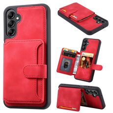Per Samsung Galaxy S23 FE 5G Skin Feel Dream RFID Custodia antifurto per carta PU Custodia per telefono(Rosso)