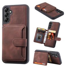 Per Samsung Galaxy S23 FE 5G Skin Feel Dream RFID Custodia antifurto per carta PU Custodia per telefono (caffè)