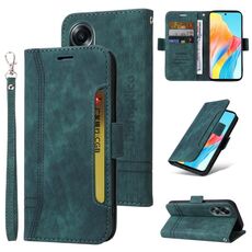 Per OPPO A58 4G BETOPNICE Custodia per telefono in pelle con fibbia a doppio lato (verde)