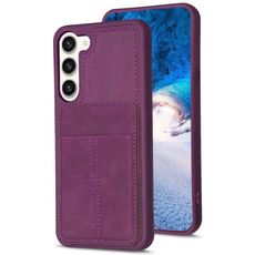 Per Samsung Galaxy S23+ 5G BF28 Custodia per telefono con sacchetto di carta satinato con supporto (viola scuro)