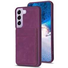 Per Samsung Galaxy S22+ 5G BF28 Custodia per telefono con sacchetto di carta satinato con supporto (viola scuro)