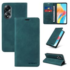 Per OPPO A58 4G BETOPNICE Custodia per telefono in pelle antifurto con aspirazione (verde)