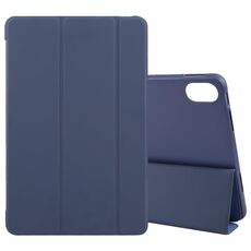 Custodia per tablet in pelle pieghevole a tinta unita per Huawei MatePad 2023 / Air 11.5 (blu scuro)