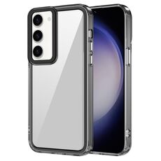 Per Samsung Galaxy S23 5G Custodia per telefono antiurto in acrilico trasparente + TPU (nero trasparente)