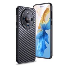 Per Huawei Mate 60 wlons Custodia per telefono Magsafe in fibra di carbonio Kevlar TPU (nera)