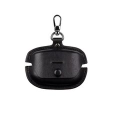 Custodia protettiva per auricolari TWS in pelle Sony WF-1000XM4 con gancio (nero)
