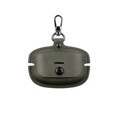 Custodia protettiva per auricolari TWS in pelle Sony WF-1000XM4 con gancio (verde)