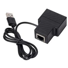 OZHW1 RJ45 1 a 2 Adattatore splitter Rete 100M LAN Ethernet Connettore femmina