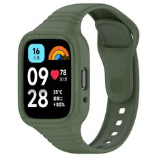 Per Redmi Watch 3 cinturino in silicone attivo integrato completamente chiuso (verde scuro)