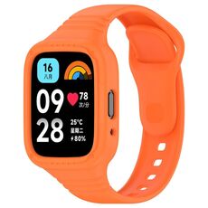Per Redmi Watch 3 cinturino in silicone attivo integrato completamente chiuso (arancione)