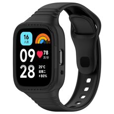 Per Redmi Watch 3 cinturino in silicone attivo integrato completamente chiuso (nero)