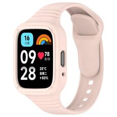 Per Redmi Watch 3 cinturino in silicone attivo integrato completamente chiuso (rosa)