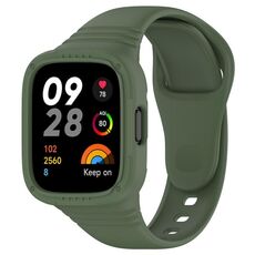 Per Redmi Watch 3 cinturino in silicone integrato completamente chiuso (verde scuro)