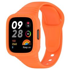 Per Redmi Watch 3 cinturino in silicone integrato completamente chiuso (arancione)