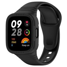 Per Redmi Watch 3 cinturino in silicone integrato completamente chiuso (nero)