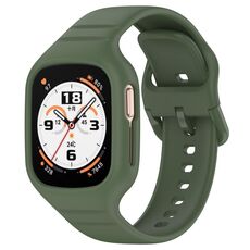 Per Honor Watch 4 cinturino in silicone integrato completamente chiuso (verde scuro)
