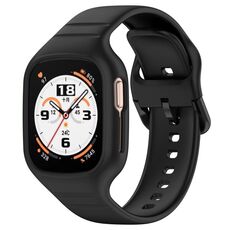 Cinturino per orologio in silicone completamente chiuso integrato per Honor Watch 4 (nero)