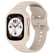 Cinturino per orologio in silicone completamente chiuso integrato per Honor Watch 4 (bianco avorio)