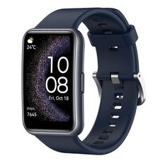 Per Huawei Watch Fit cinturino in silicone tinta unita edizione speciale (blu notte)
