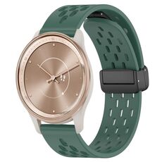 Per cinturino in silicone con chiusura magnetica pieghevole GarminMove Trend da 20 mm (verde scuro)