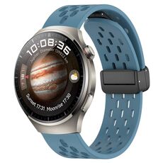 Per Huawei Watch 4 cinturino in silicone con chiusura magnetica pieghevole da 22 mm (blu)