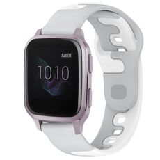Per cinturino in silicone bicolore Garmin Venu SQ da 20 mm (grigio + bianco)