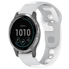 Per cinturino in silicone bicolore Garmin Venu 3 da 22 mm (grigio + bianco)
