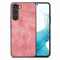 Per Samsung Galaxy S22 5G Custodia per telefono con cover posteriore per PC in pelle vintage (rosa)