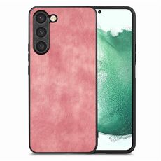 Per Samsung Galaxy S22+ 5G Custodia per telefono con cover posteriore per PC in pelle vintage (rosa)