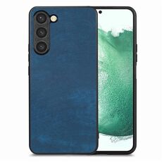 Per Samsung Galaxy S22+ 5G Custodia per telefono con cover posteriore per PC in pelle vintage (blu)