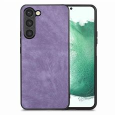 Per Samsung Galaxy S22+ 5G Custodia per telefono con cover posteriore per PC in pelle vintage (viola)