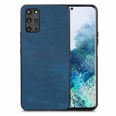 Per Samsung Galaxy S20+ Custodia per telefono con cover posteriore per PC in pelle vintage (blu)