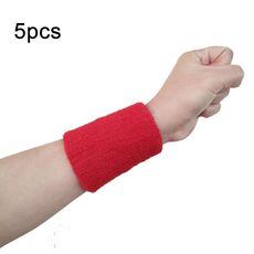 10 pz 8x8 cm Donna Uomo Cotone Tinta Unita Sport Fasce Brace Avvolge Protezioni (Rosso)