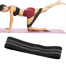 Fascia elastica per anca fitness per sollevamento pesi, fascia di resistenza per squat (nera)