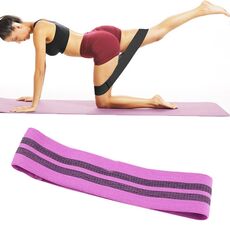 Fascia elastica per anca fitness per sollevamento pesi, fascia di resistenza per squat (viola)