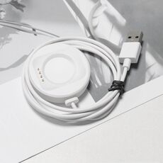 Cavo di ricarica per caricabatterie magnetico con porta USB per OPPO Watch 3 Pro Watch (bianco)