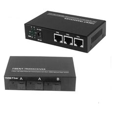 Switch Ethernet 10/100Mbps con 3 porte in fibra e 3 porte LAN Switch in fibra ottica