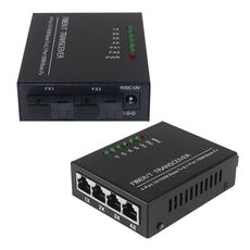 Switch Ethernet 10/100M con 2 porte in fibra e 4 porte LAN Switch in fibra ottica