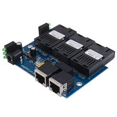 Ricetrasmettitore in fibra AAB-PCBA 100 Mbps con 3 porte in fibra + 2 porte Ethernet