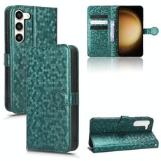 Custodia in pelle per Samsung Galaxy S23 5G a nido d'ape (verde)