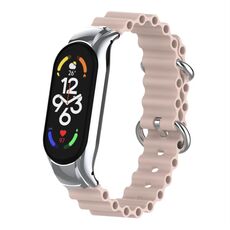 Per cinturino per orologio traspirante in silicone marino Xiaomi Mi Band 7 (rosa loto)