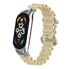 Per cinturino per orologio traspirante in silicone marino Xiaomi Mi Band 7 (Starlight)