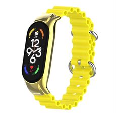 Per cinturino per orologio traspirante in silicone marino Xiaomi Mi Band 7 (giallo)