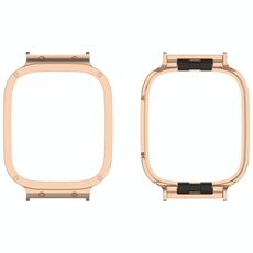 Per Xiaomi Redmi Watch 3 / Mi Watch Lite 3 Custodia protettiva per orologio con struttura in metallo (oro rosa)