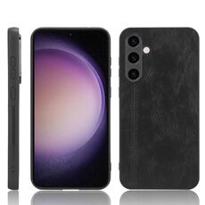 Per Samsung Galaxy S23 FE 5G Cucito Mucca Modello Pelle PC + PU + Custodia per telefono TPU (Nero)