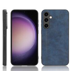 Per Samsung Galaxy S23 FE 5G Cucito Mucca Modello Pelle PC + PU + Custodia per telefono TPU (Blu)